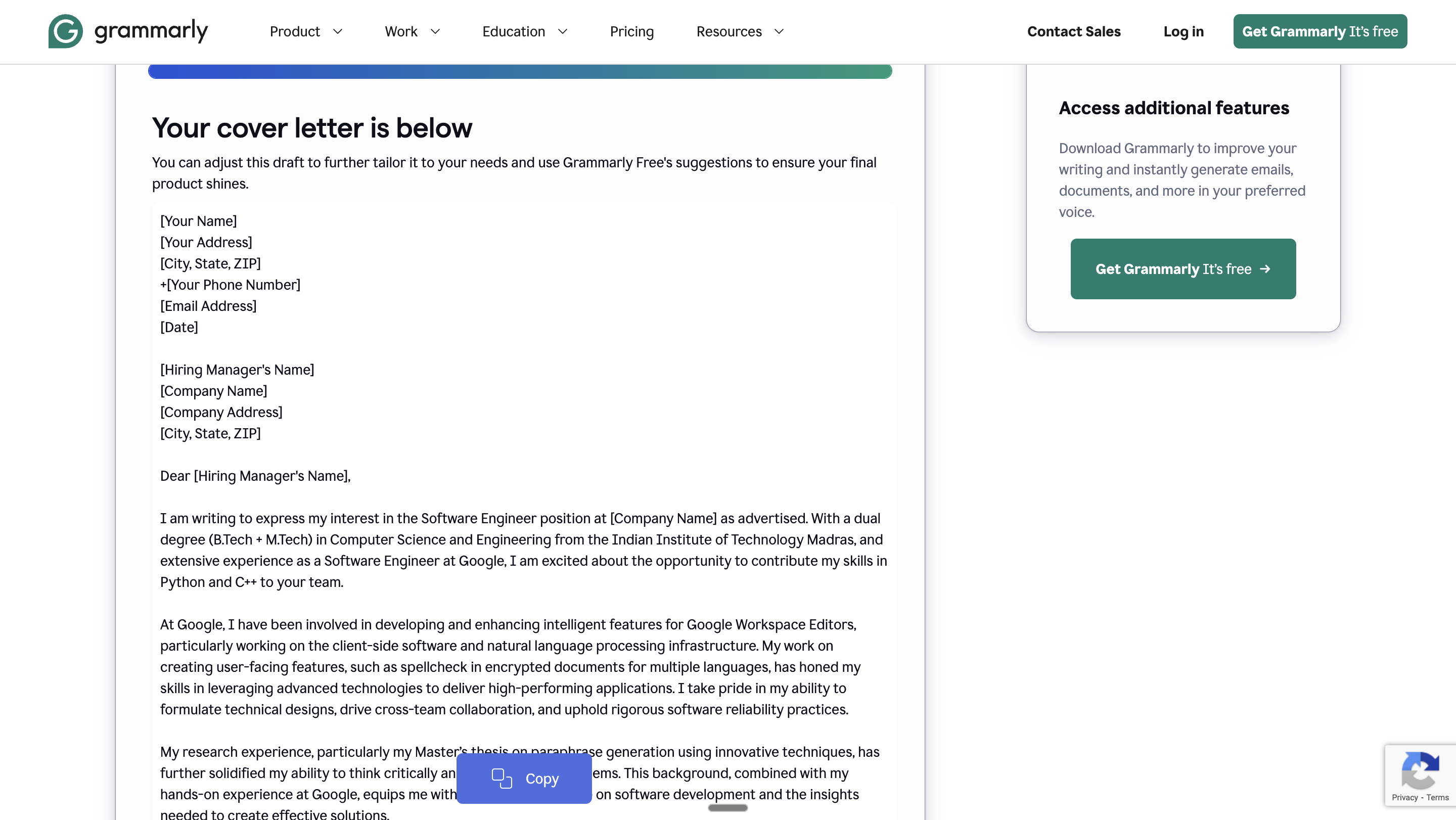 Grammarly Result